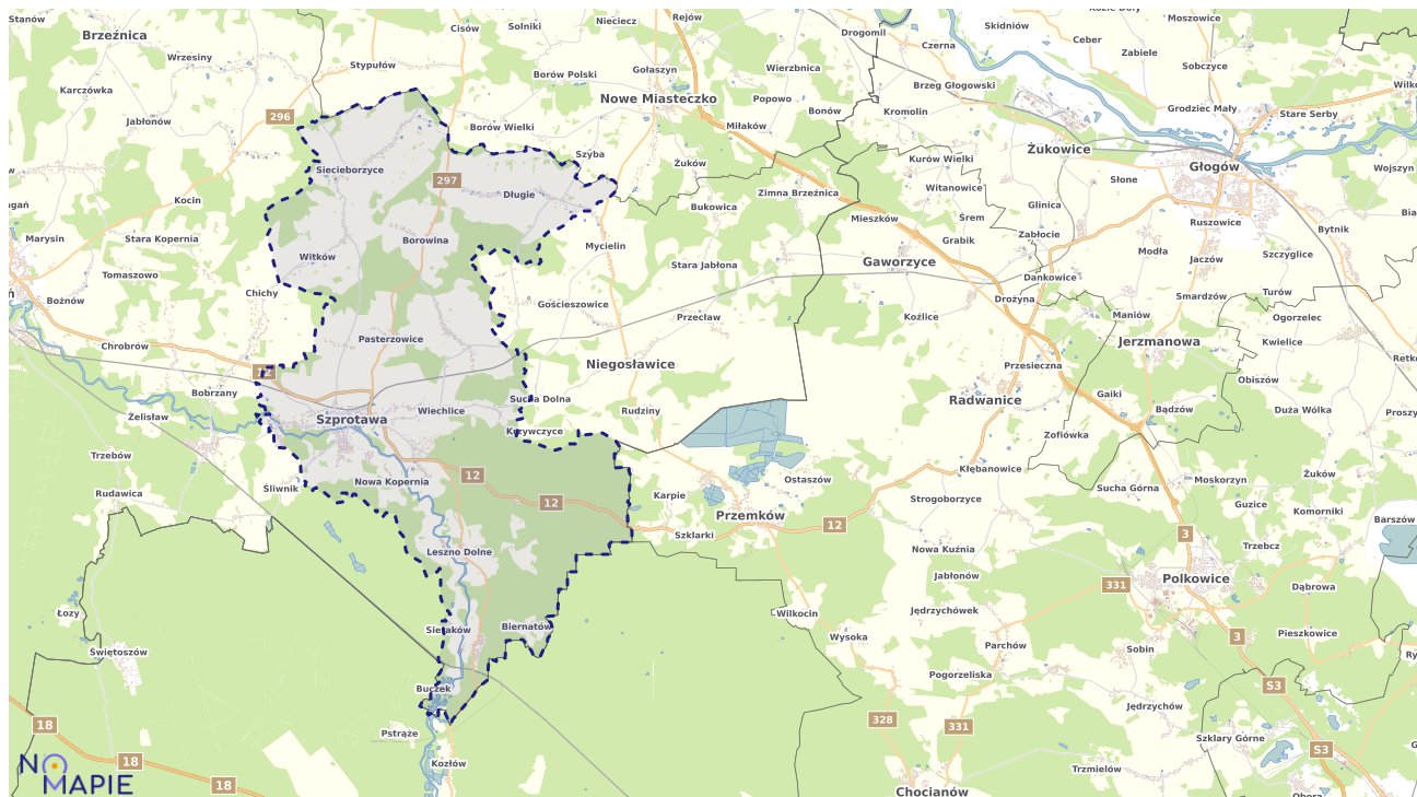 Mapa Szprotawy