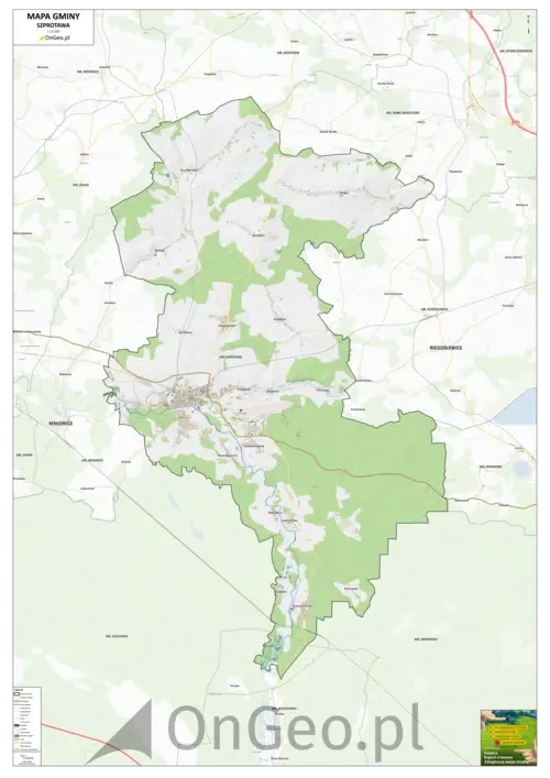 Mapa gminy Szprotawa